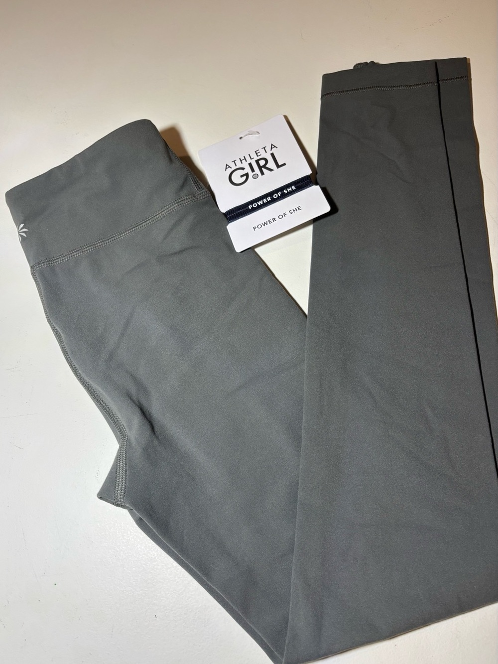 Athleta Girl Charcoal Gray Performance Leggings, Size 7